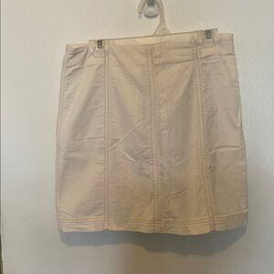 Free People Cream corduroy mini Skirt